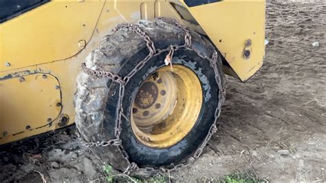 how to put tire chains on a skid steer|12x16.5 skid steer tire chains.